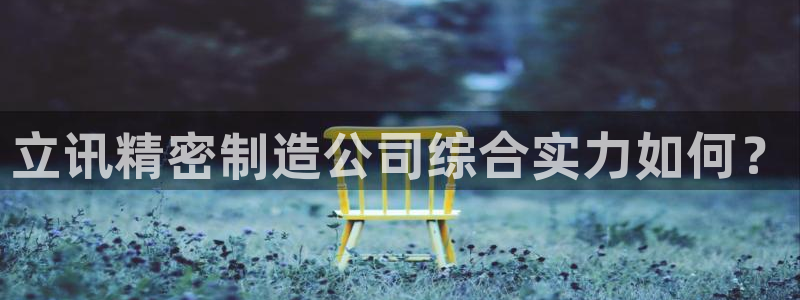 彩神v天天：立讯精密制造公司综合实力如何？