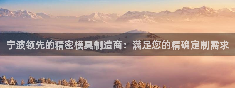 彩神是正规平台吗知乎：宁波领先的精密模具制造商：满足您的精确定制需求
